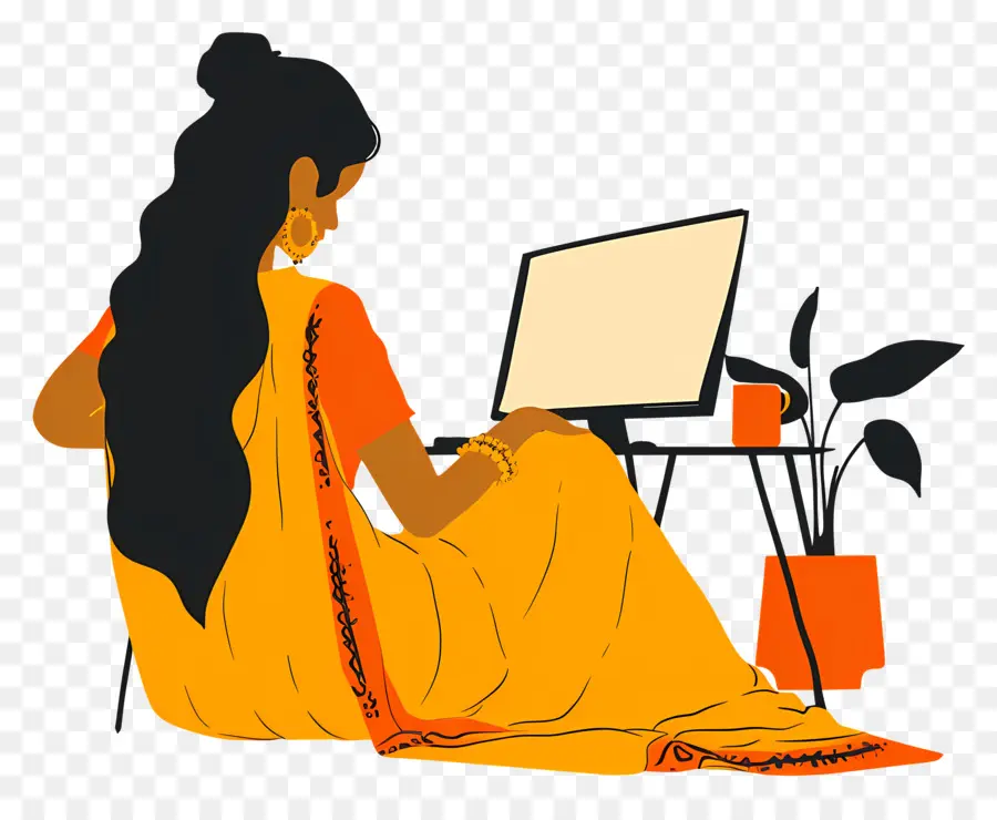 E Mails De Lecture Des Femmes，Mode Indienne PNG