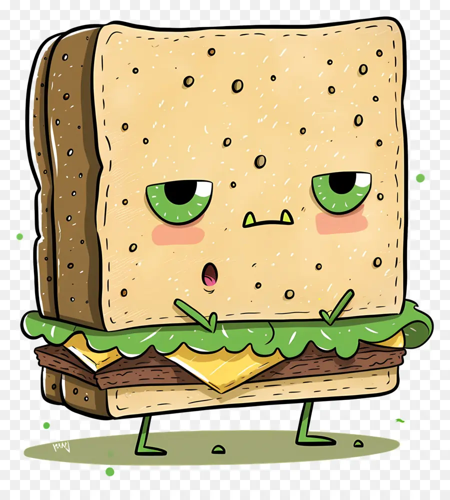 Dessin Animé Sandwich，Extérieur Brillant PNG