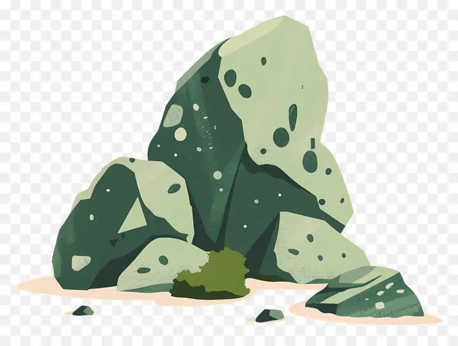 La Mousse De Pierre，Rochers Verts PNG