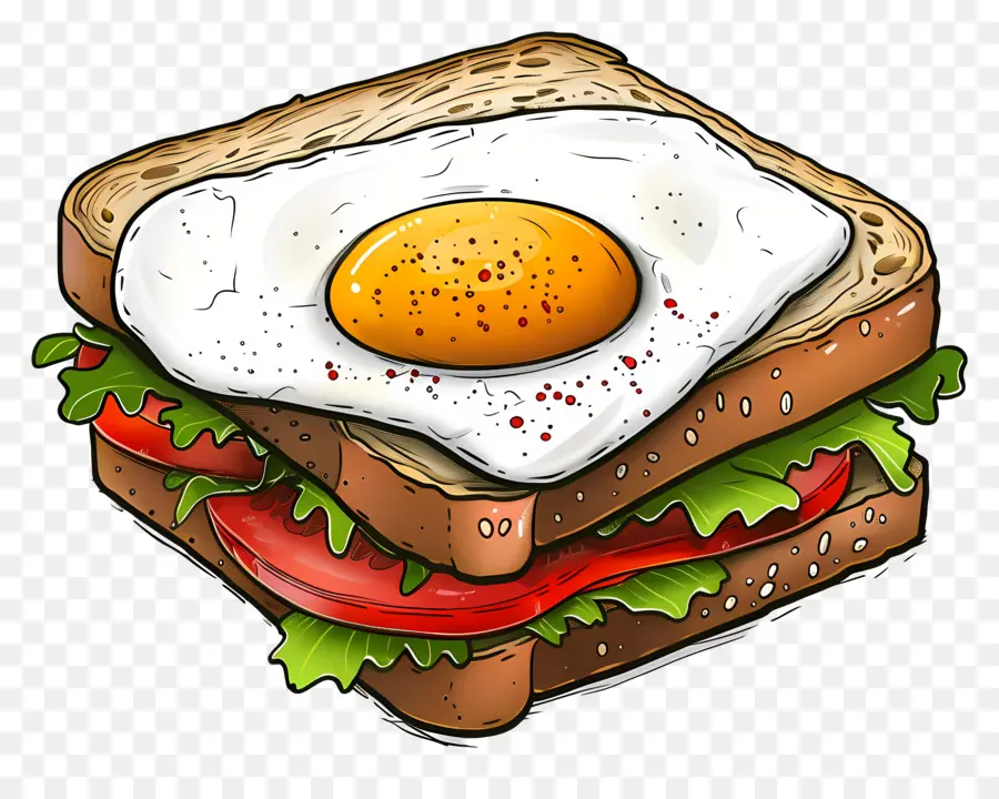 Sandwich Aux œufs，Ouvrir Sandwich PNG