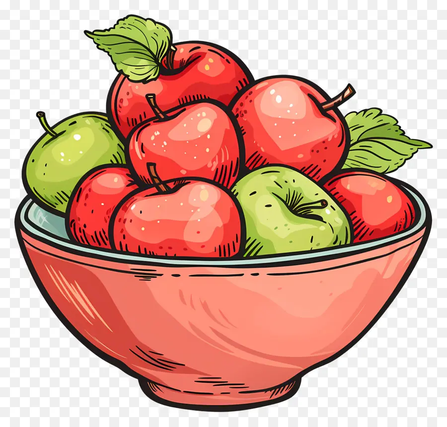 Bol De Pommes，Pommes Rouges PNG