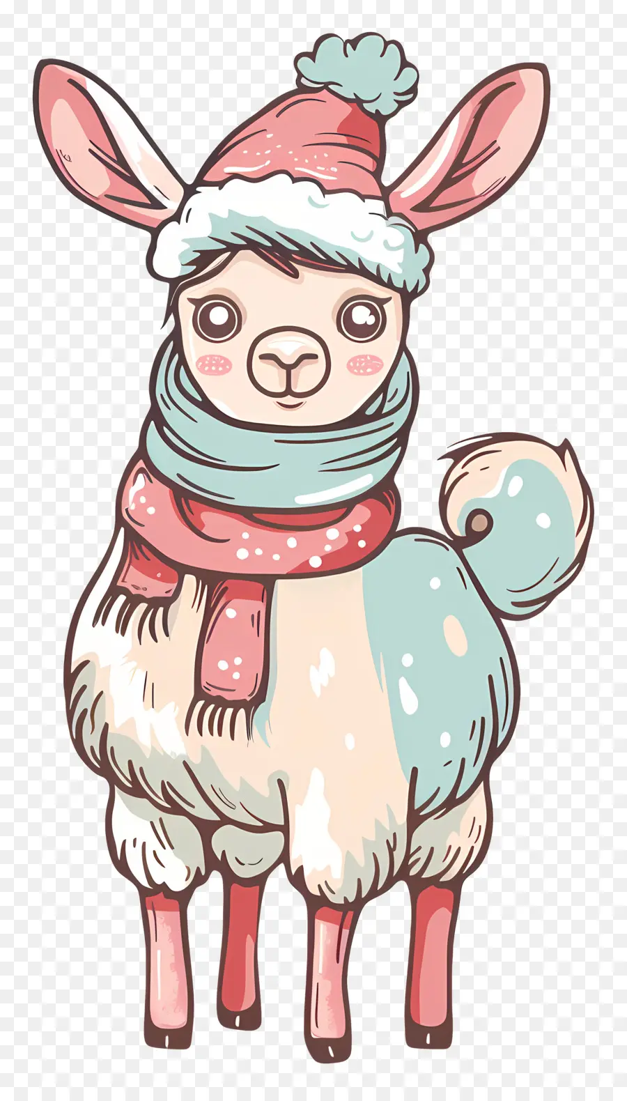 Lama De Noël，Dessin Animé Lama PNG