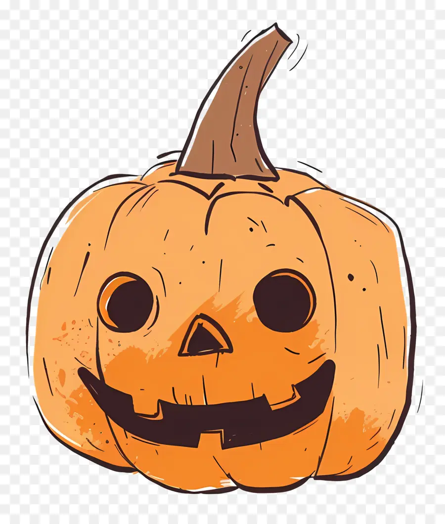 La Citrouille D'halloween，Dessin Animé De Citrouille PNG