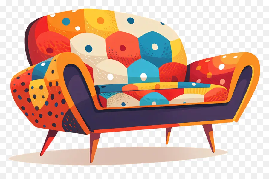 Canapé，Chaise Colorée PNG