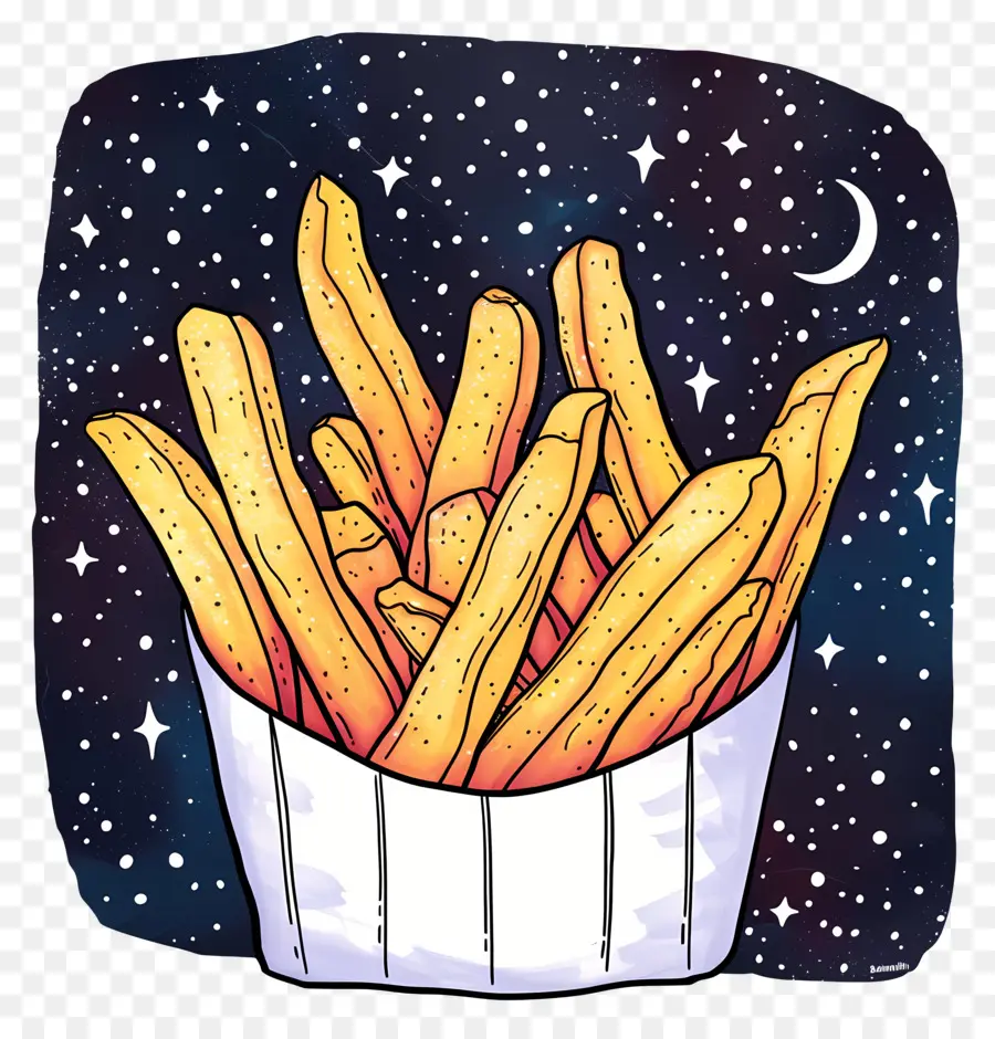 Frites，Handdrawn PNG