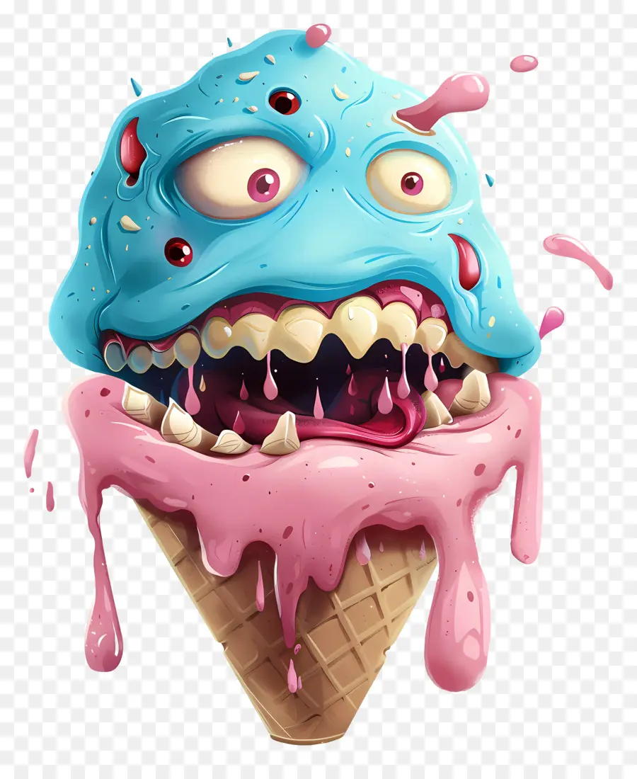 Monstre De Crème Glacée，Crème Glacée PNG