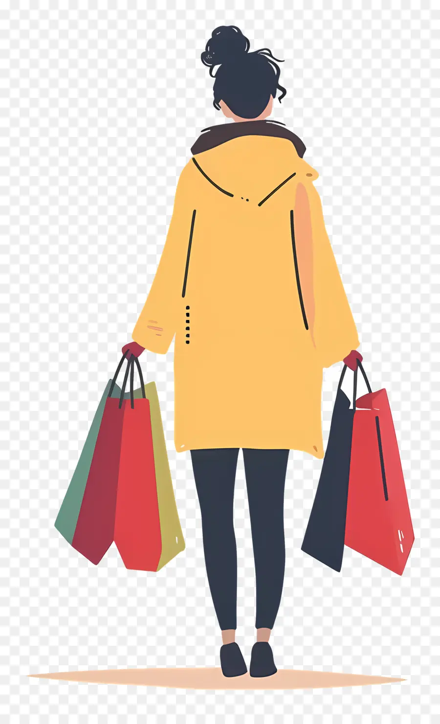 Femme Avec Des Sacs De Shopping，Femme PNG