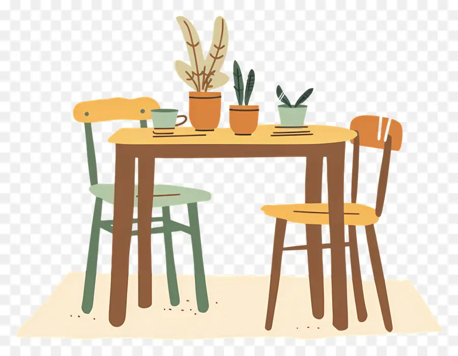 Table De Salle à Manger，Table En Bois PNG