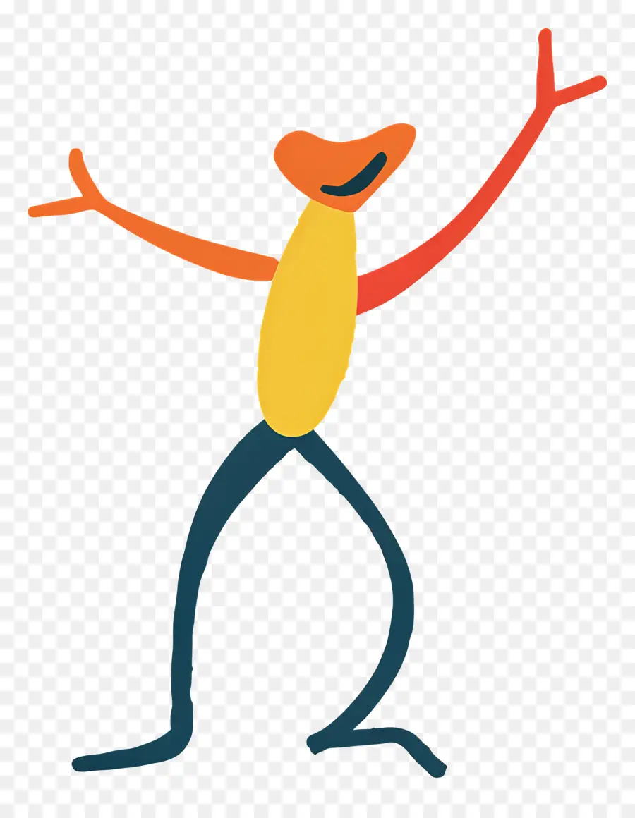 Stickman Dansant，Bande Dessinée De Grenouille PNG