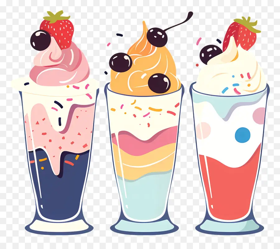 Parfaits，Milk Shakes PNG