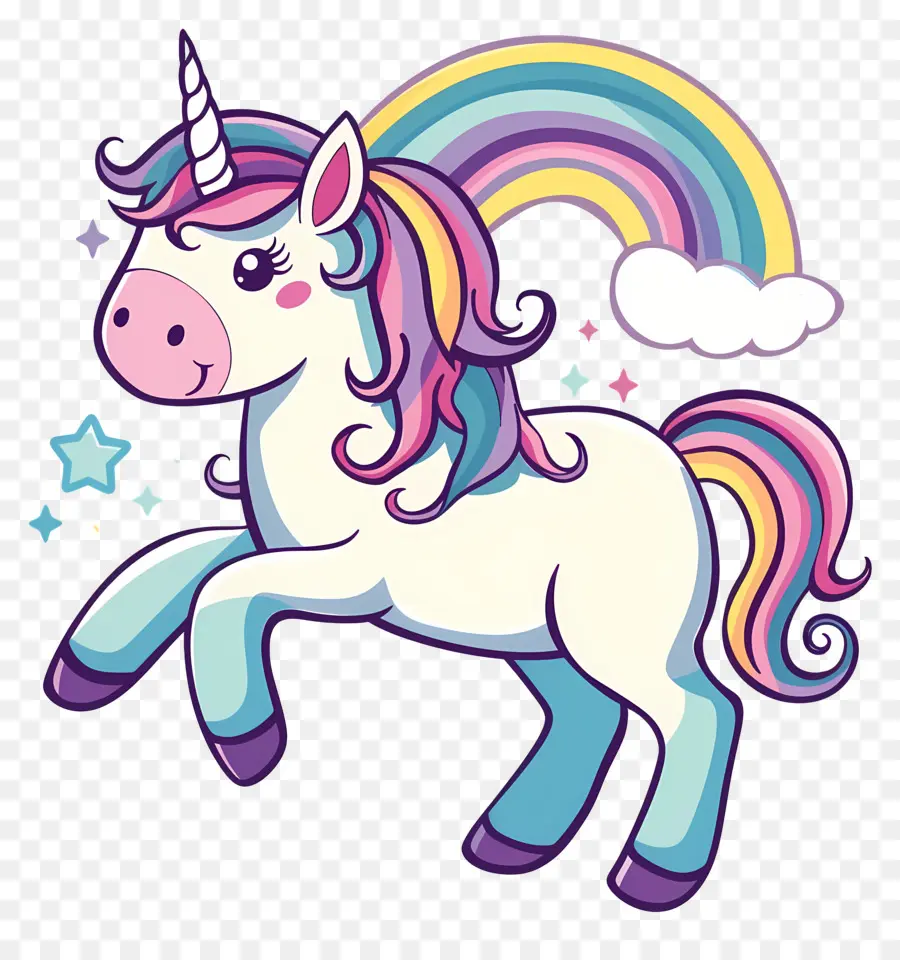 Licorne Avec Arc En Ciel，Licorne PNG