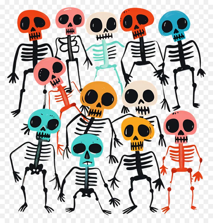 Squelettes D'halloween，Des Squelettes PNG