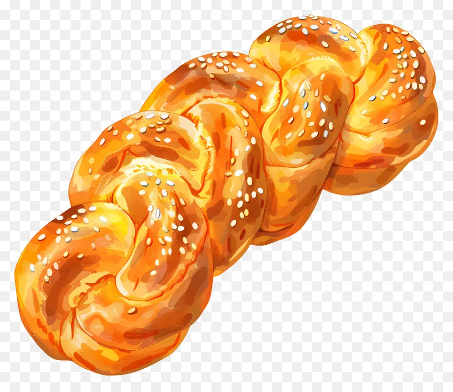 Challah，Illustration Aquarelle PNG