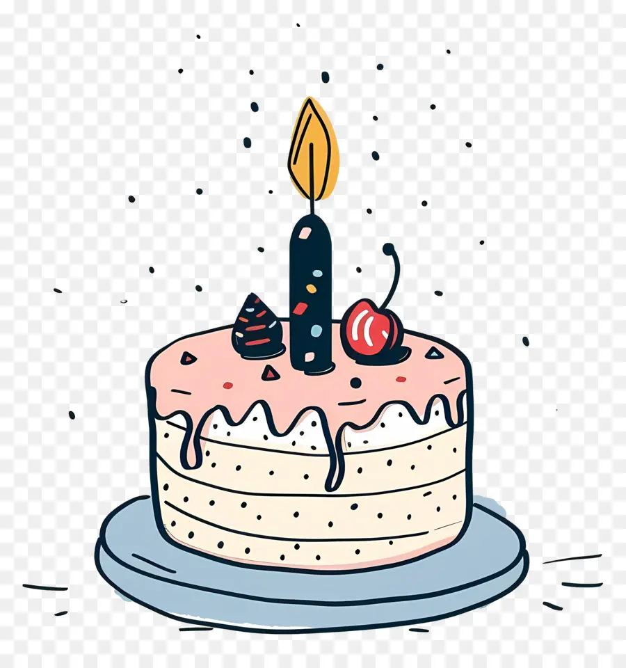 Gâteau D'anniversaire，Bougie PNG