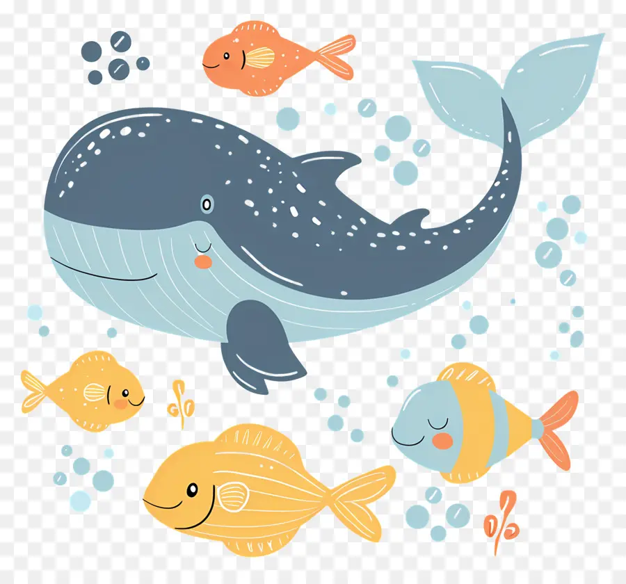 Baleine Et Poisson，Les Poissons PNG