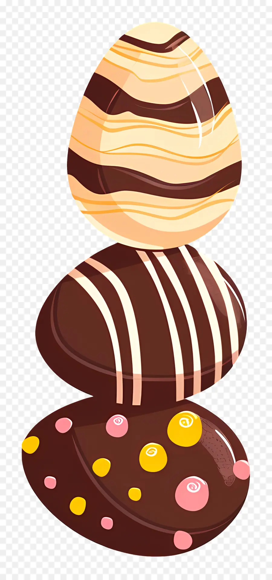 De Pâques Au Chocolat，Des Oeufs En Chocolat PNG