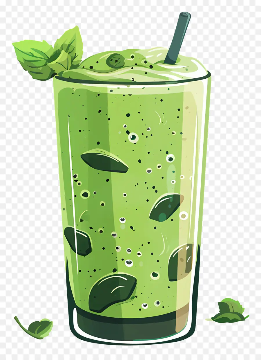 Smoothie Matcha，Smoothie Vert PNG