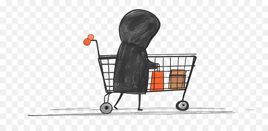 Shopping，Personnage De Dessin Animé PNG