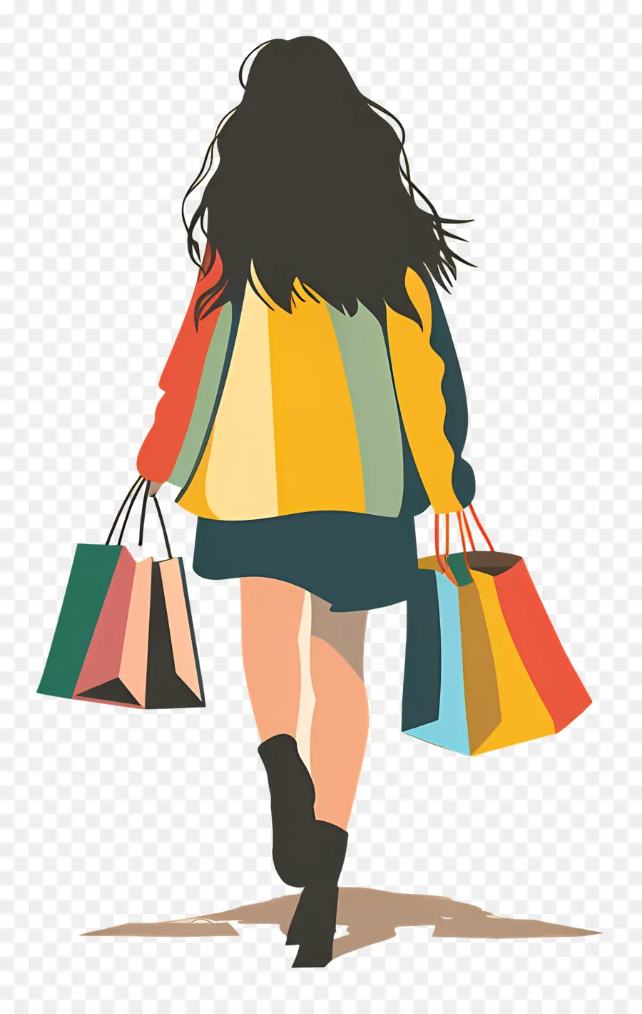 Femme Avec Des Sacs De Shopping，Shopping PNG