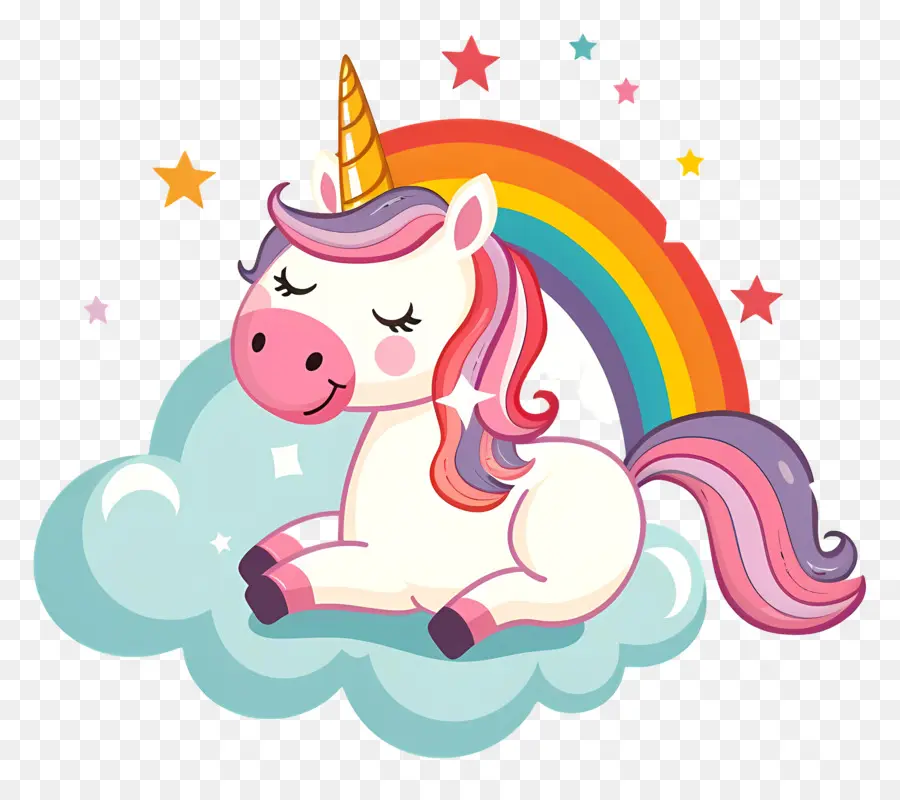 Licorne Avec Arc En Ciel，Licorne PNG