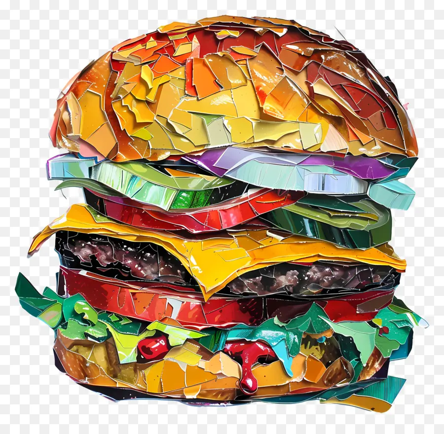 Hamburger，Peinture De Hamburger PNG