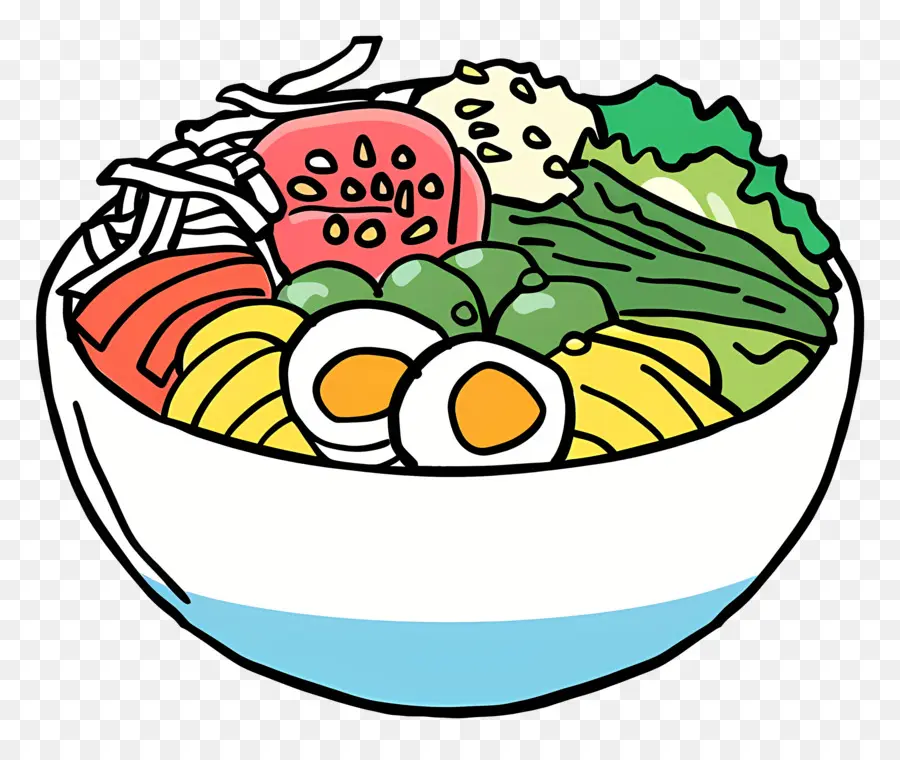 Bibimbap Coréen，Salade PNG