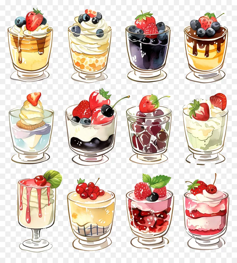 Parfaits，Les Desserts PNG