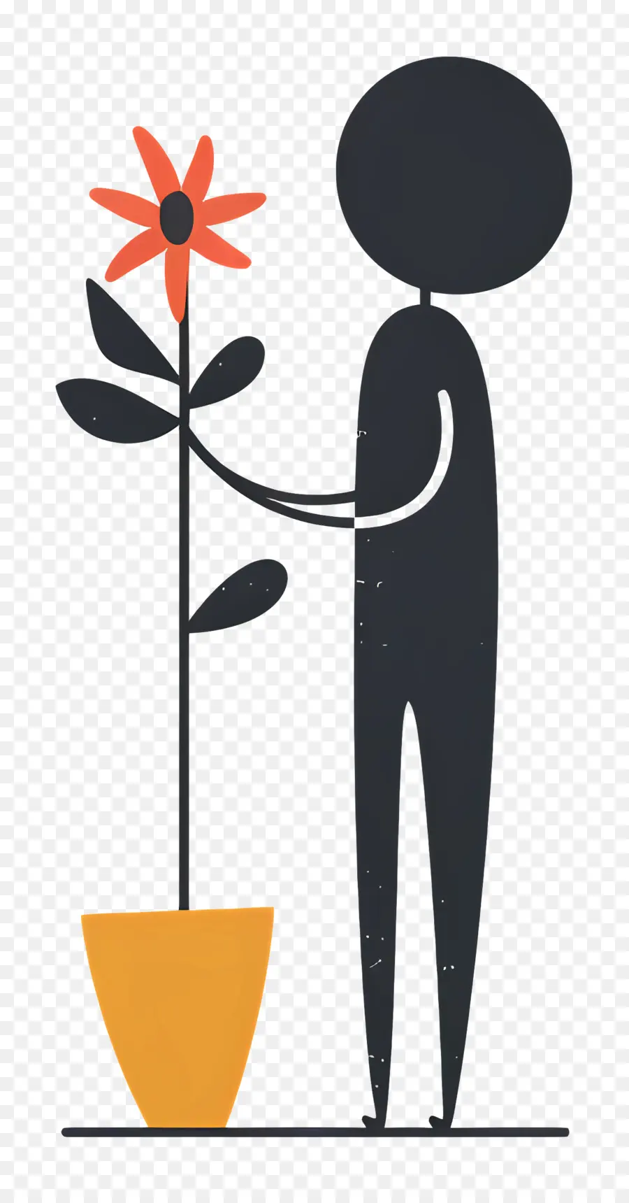 Stickman，Plante En Pot PNG