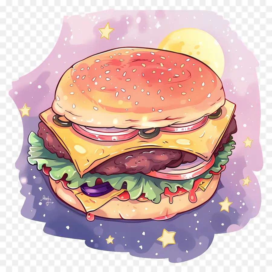 Hamburger，Dessin Animé Hamburger PNG