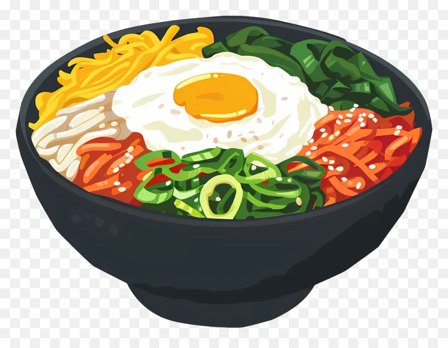 Bibimbap Coréen，Coréen Bol De Riz PNG