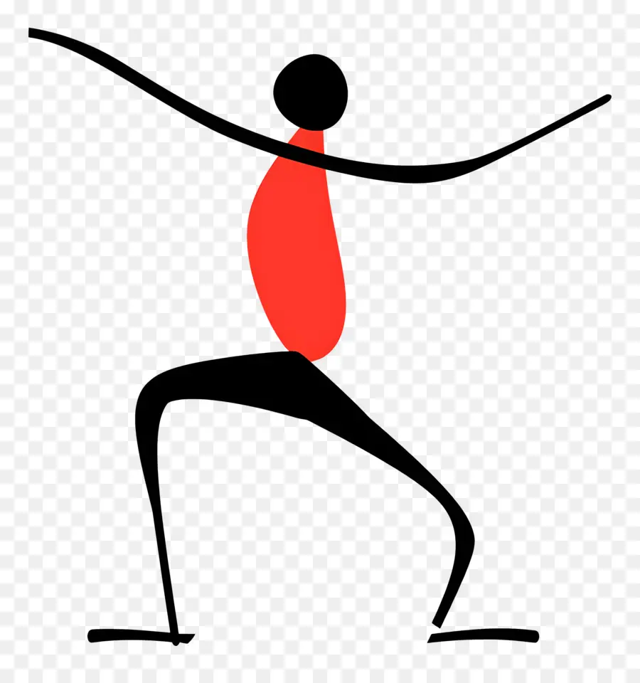 Stickman Dansant，Pose Debout PNG