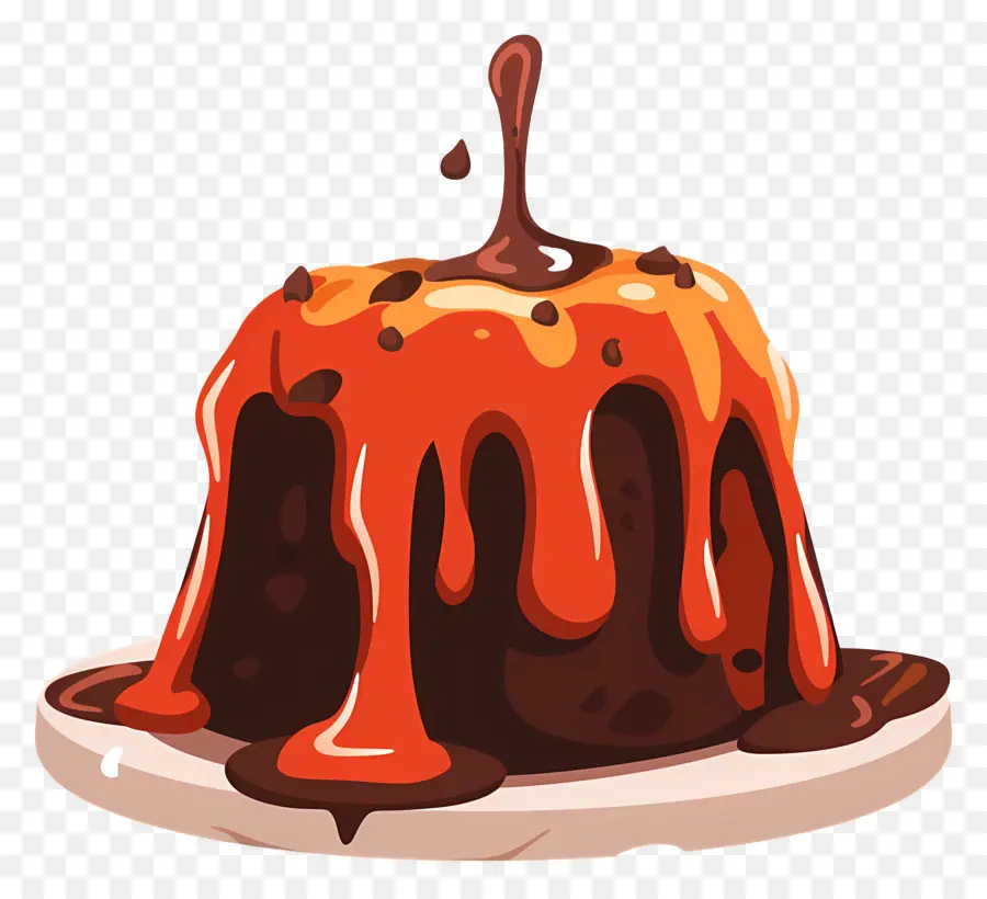 Gâteau De Lave En Fusion，Gâteau Fudge Au Chocolat PNG