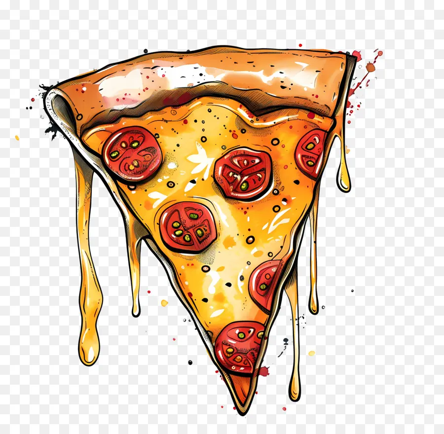 Tranche De Pizza，Pizza PNG