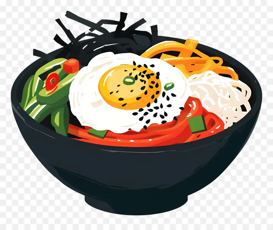 Bibimbap Coréen，Nouilles Ramen PNG