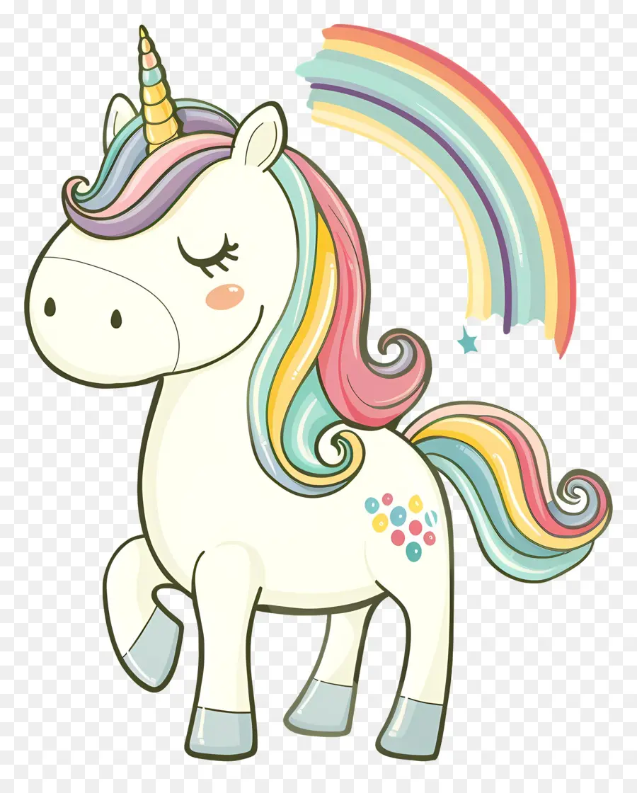 Licorne Avec Arc En Ciel，Licorne PNG