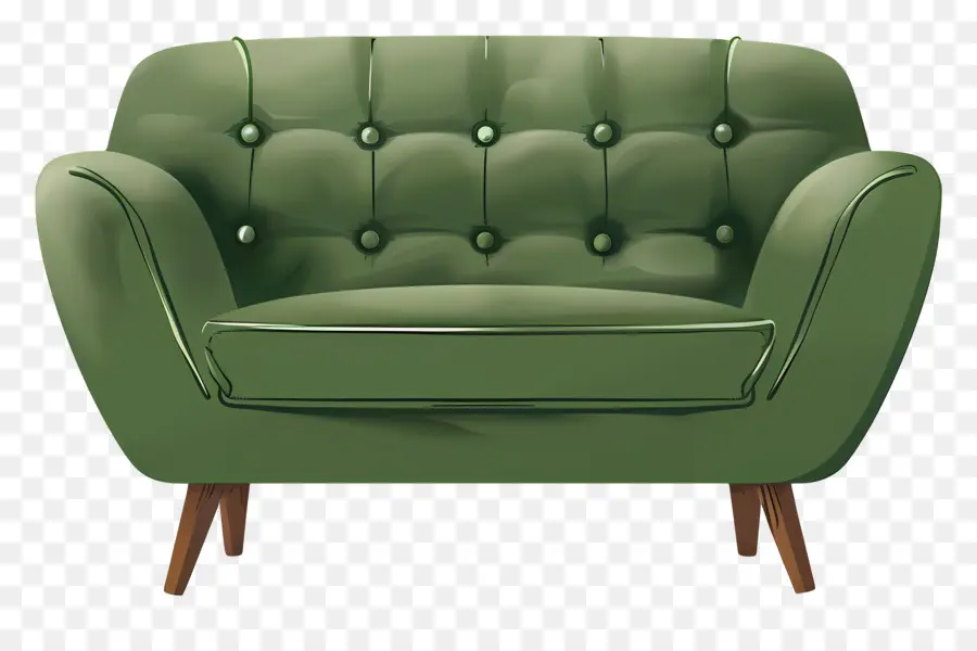 Canapé Vert，Fauteuil Vert PNG