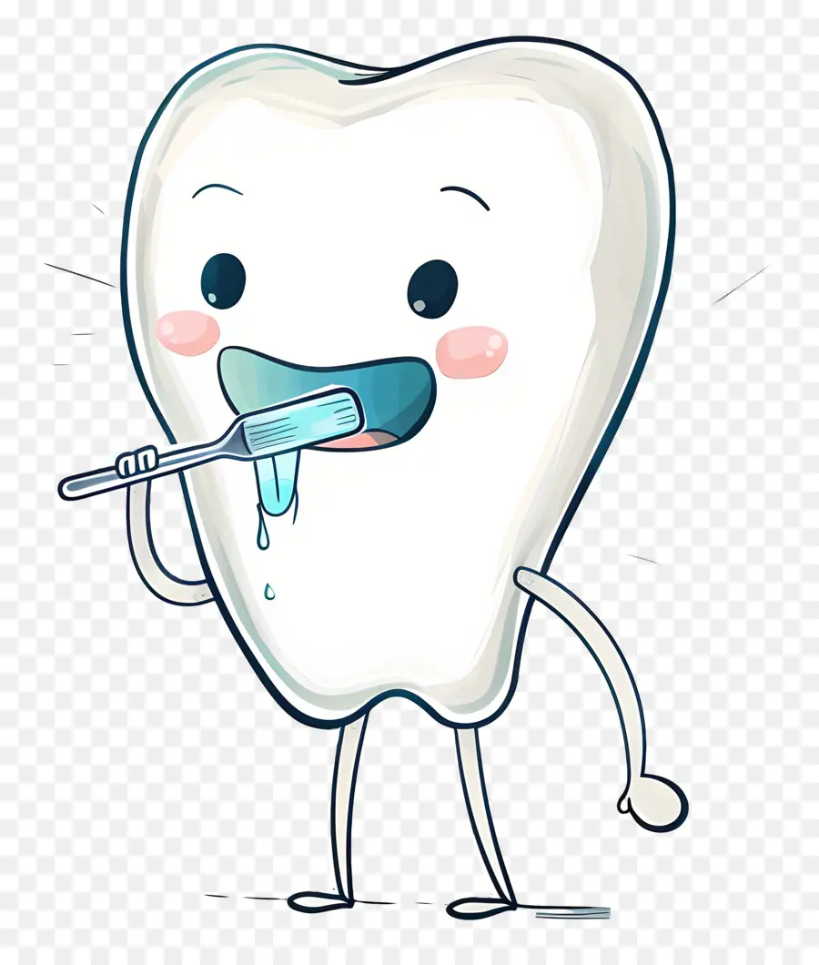 Le Brossage Des Dents，Personnage De Dessin Animé PNG