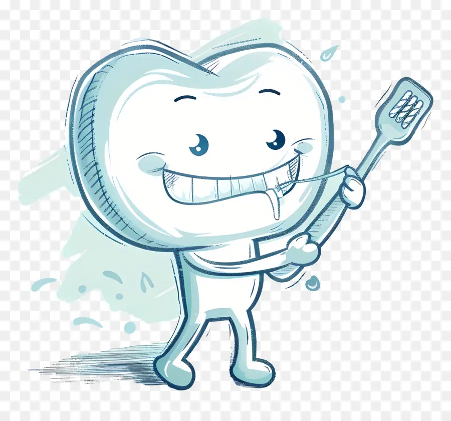 Le Brossage Des Dents，Personnage De Dessin Animé PNG