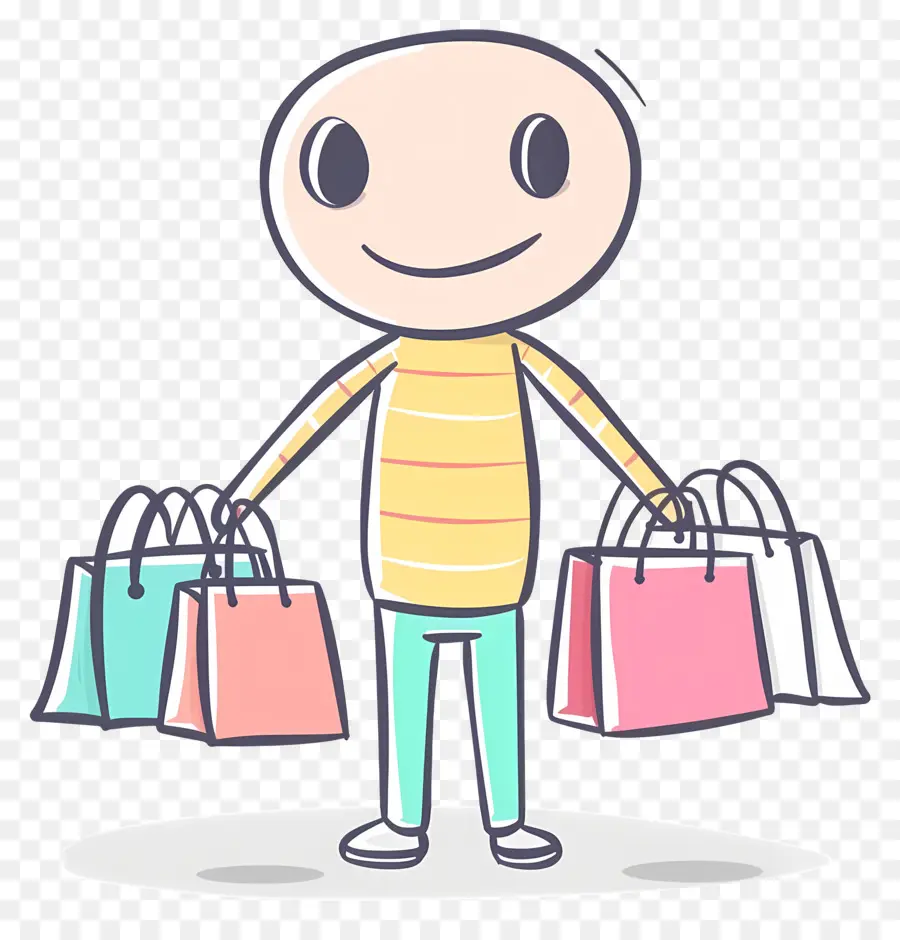 Shopping，Figure De Bâton PNG