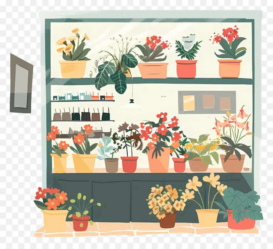 Intérieur De La Boutique De Fleurs，Les Plantes PNG