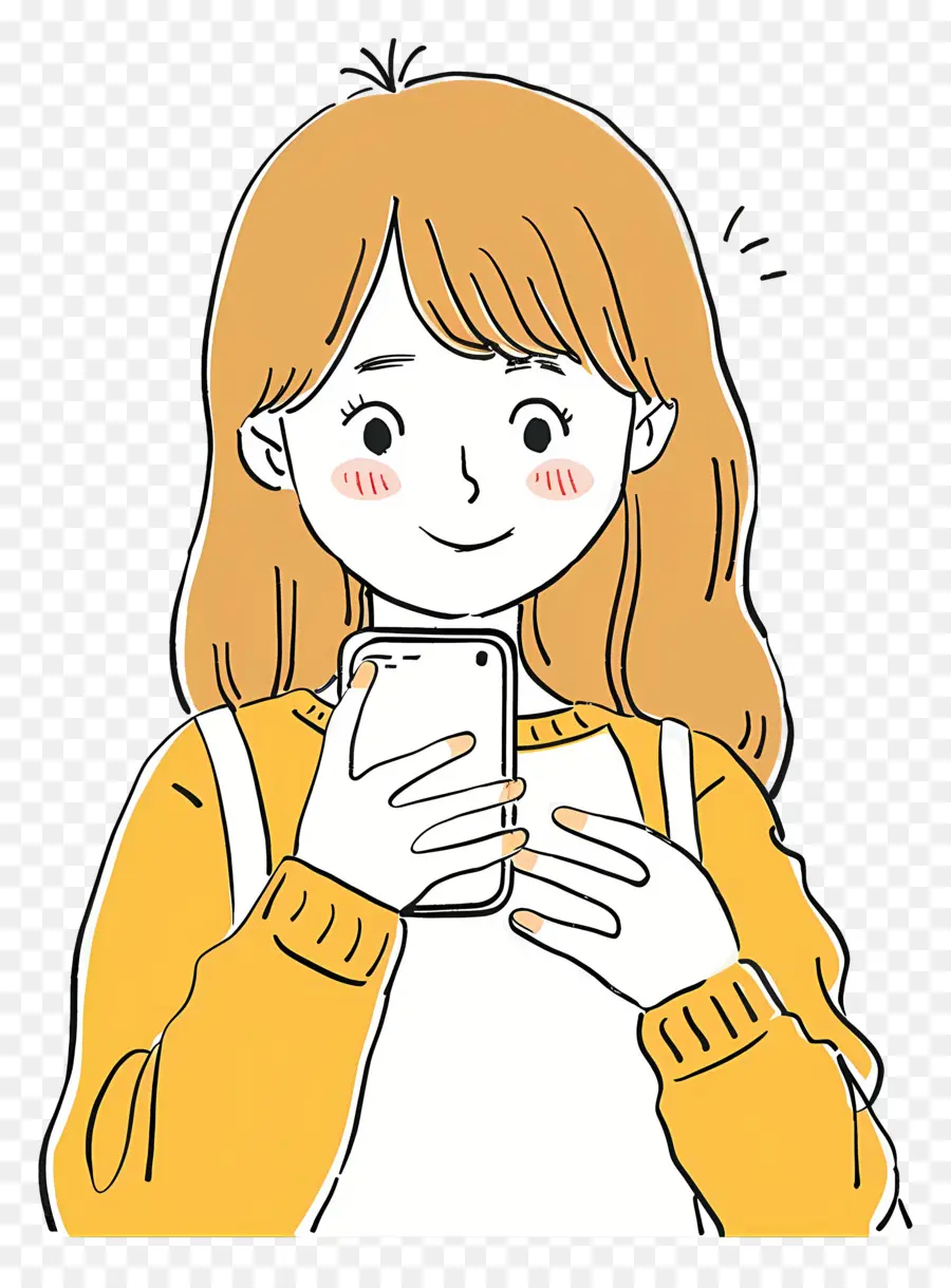 Fille Prenant Des Selfies，Smartphone PNG