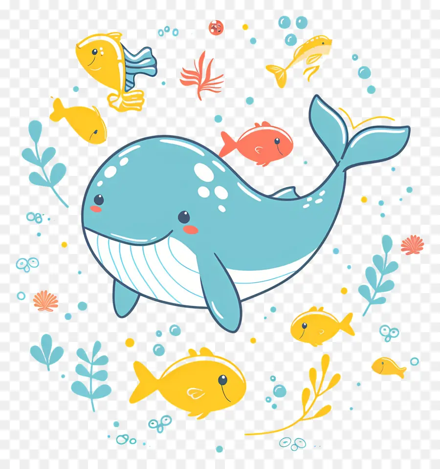 Baleine Et Poisson，Baleine PNG