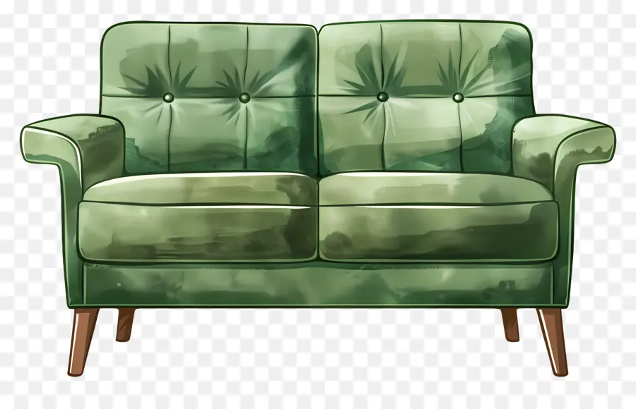 Canapé Vert，Fauteuil Vert PNG