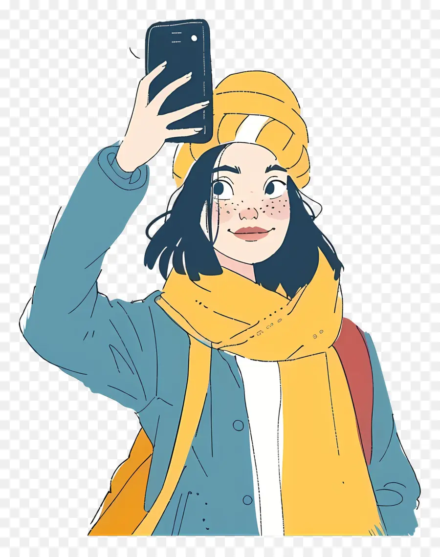 Fille Prenant Des Selfies，Fille PNG