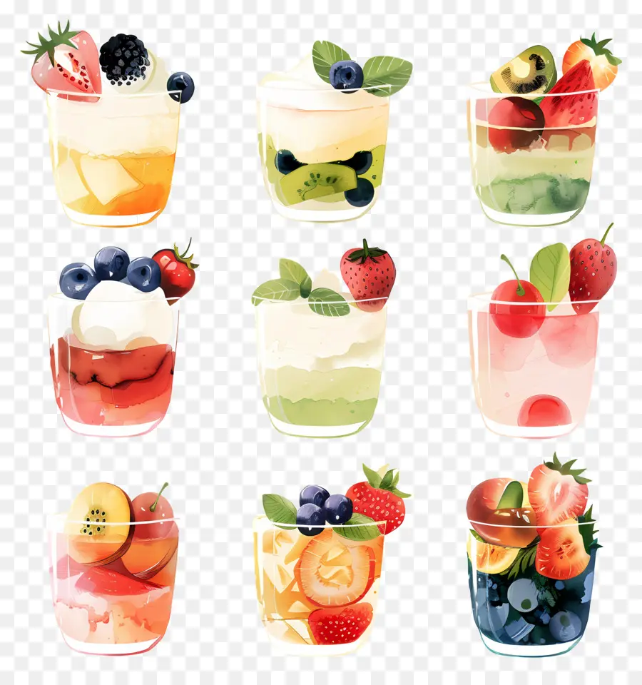 Parfaits，Fruits PNG