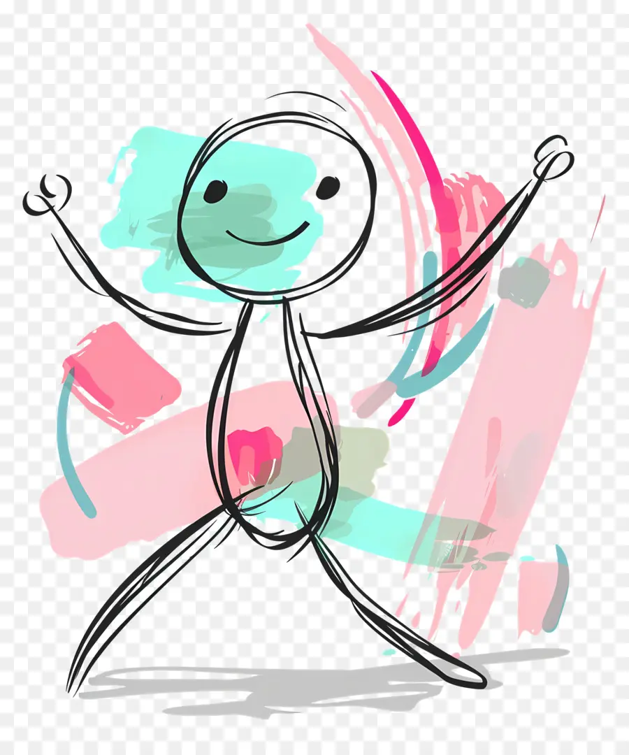 Stickman Dansant，Figure De Bâton PNG