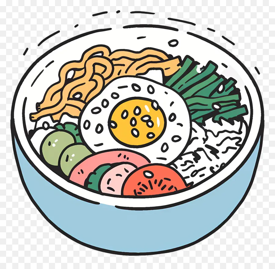 Bibimbap Coréen，Ramen PNG