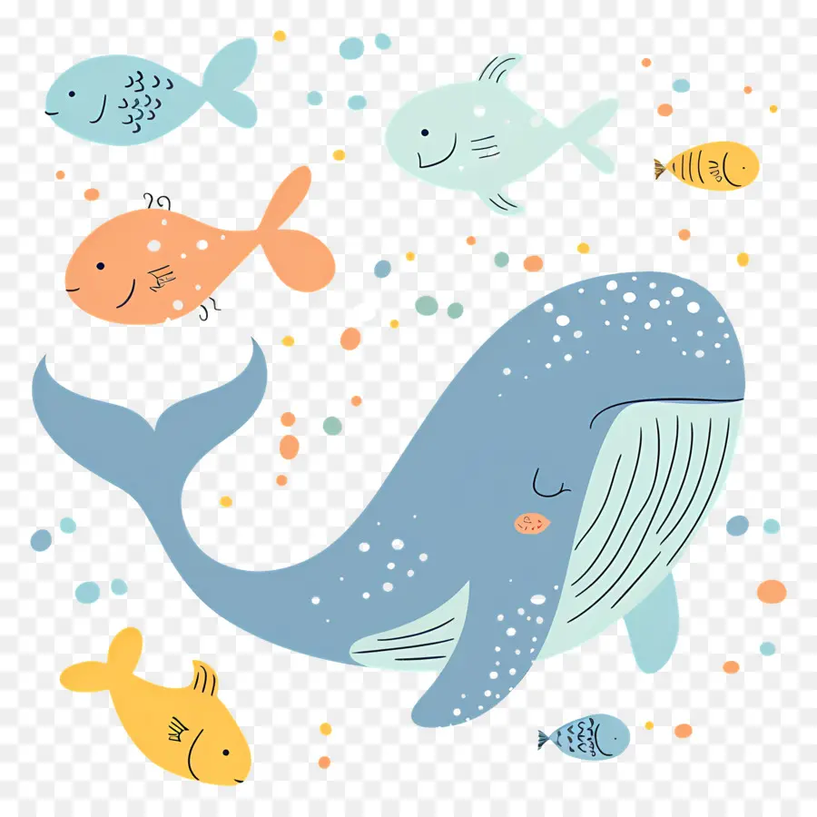 Baleine Et Poisson，Baleine PNG