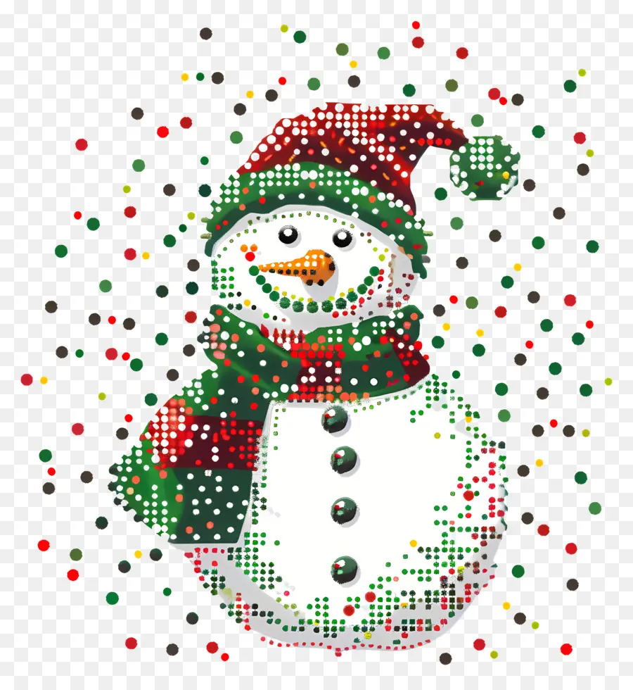 Noël Bonhomme De Neige，Peinture Numérique PNG