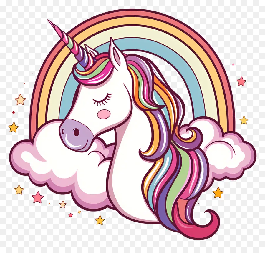 Licorne Avec Arc En Ciel，Licorne PNG